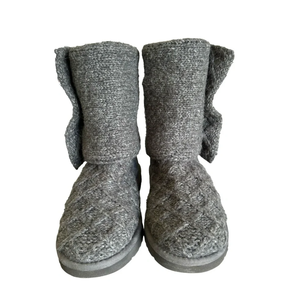 UGG Women’s Cardy Knit Boots Grey Tall Boots
